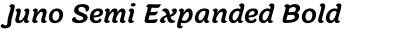 Juno Semi Expanded Bold Italic